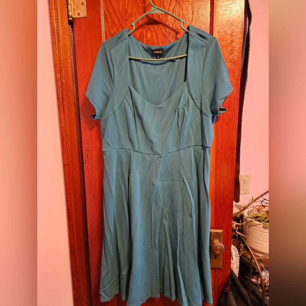 Teal Skater Dress